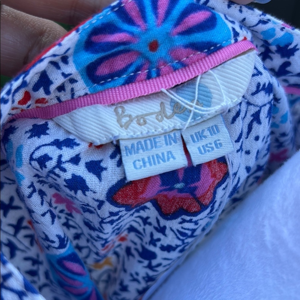 Boden Long Sleeve Floral Peasant Top UK 10 / US‎ 6 - 100% Cotton - Picture 4 of 6